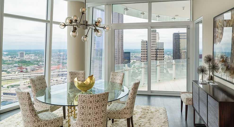 Museum Tower Luxury Condos in Downtown Dallas Model Interiors Transitional 4