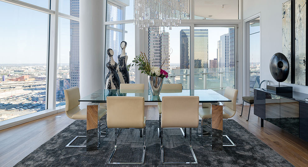 Museum Tower Luxury Condos in Downtown Dallas Model Interiors Modern 1