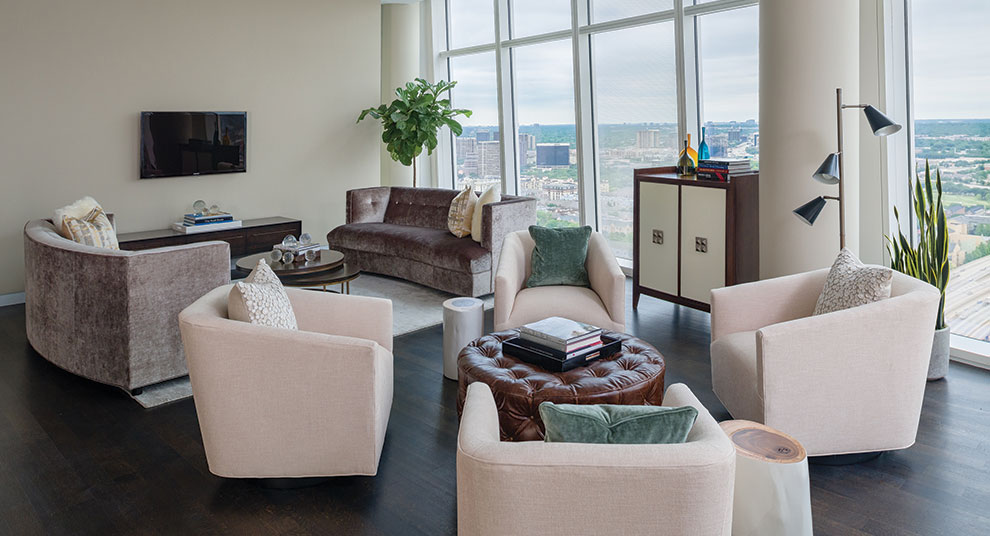 Museum Tower Luxury Condos in Downtown Dallas Model Interiors Transitional 2