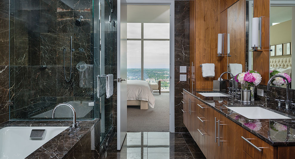 Museum Tower Luxury Condos in Downtown Dallas Model Interiors Transitional 16