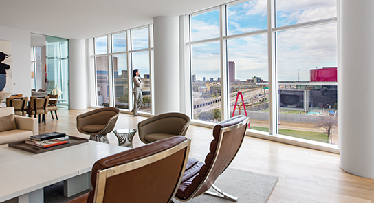 Museum Tower Luxury Condos in Downtown Dallas Model Interiors Contemporary 1