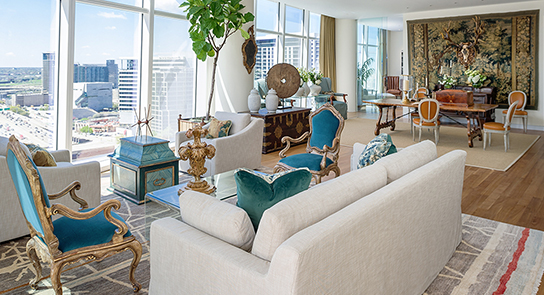 Museum Tower Luxury Condos in Downtown Dallas Model Interiors Traditional 2