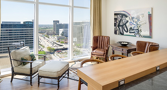 Museum Tower Luxury Condos in Downtown Dallas Model Interiors Traditional 4
