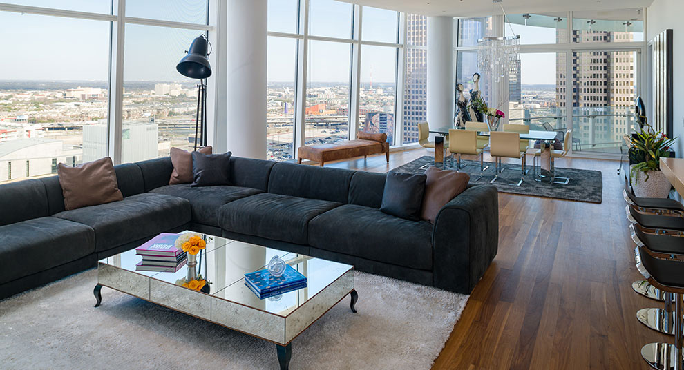 Museum Tower Luxury Condos in Downtown Dallas Model Interiors Modern 7